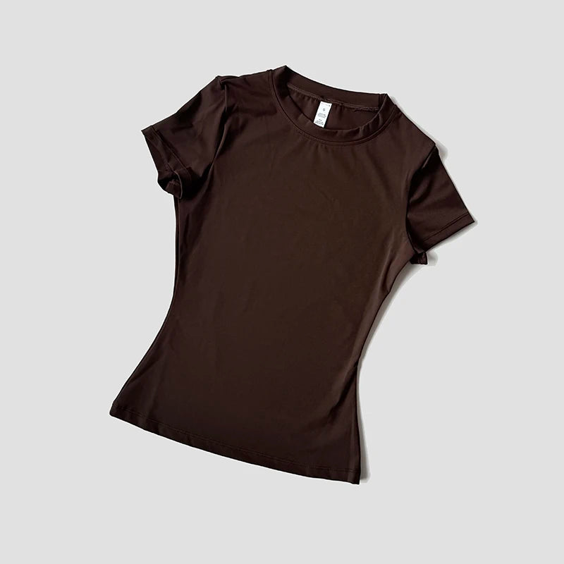 Women Yoga Top Seamless Sport T Shirts Fitness Clothes Short Sleeve Yoga Shirt Gym Top Running Active Wear Quick Pick Grocers
